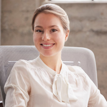 confident smiling businesswoman